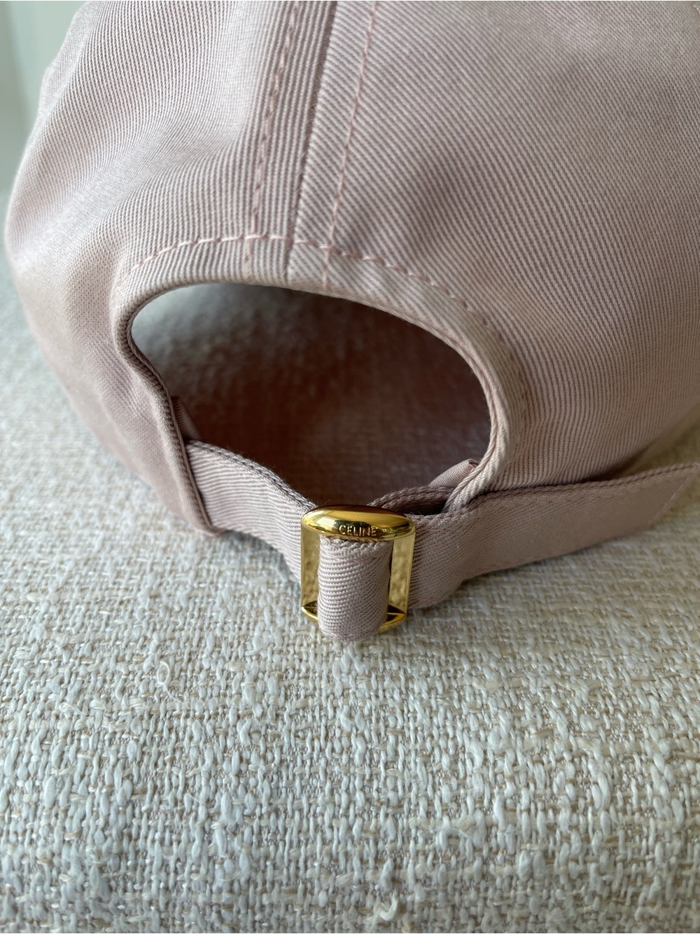 Celine Triomphe Baseball Cap/Hat Washed Cotton Blush M Authentic - Picture 5 of 8